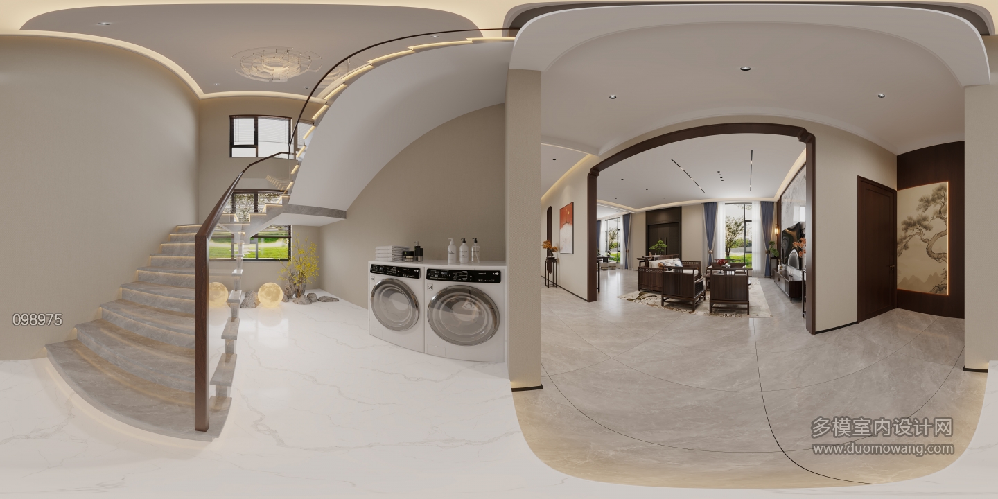 新中式楼梯间360_1f