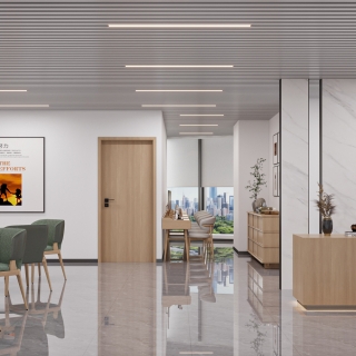 现代前台接待区