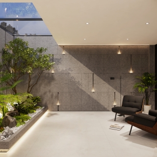 6现代地下室景观区