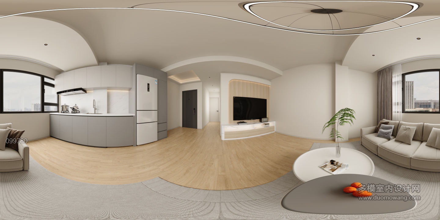 现代客厅全景