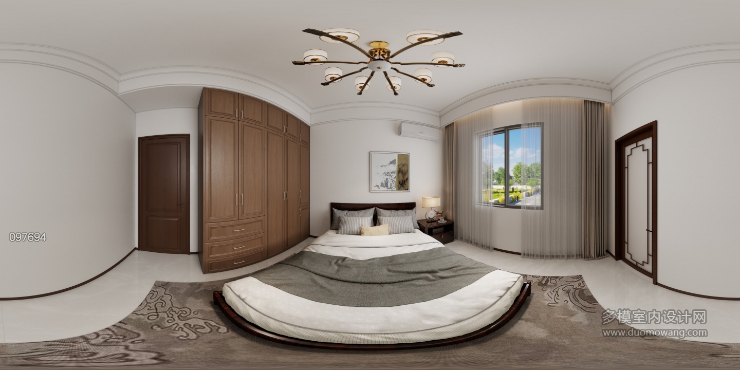 新中式一楼卧室