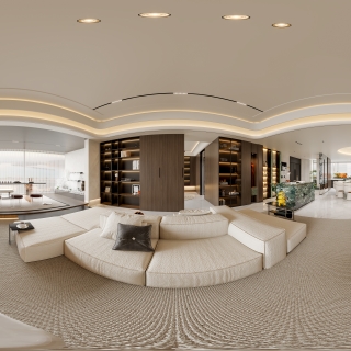 现代客餐厅全景