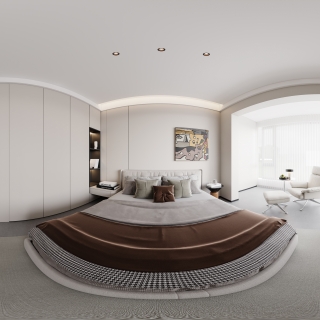 现代极简客餐厅卧室