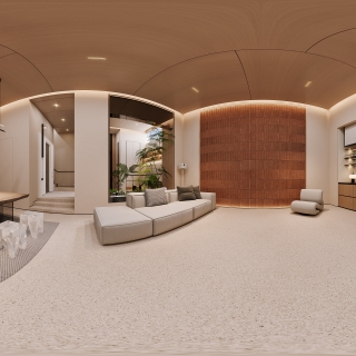 现代负一大厅全景