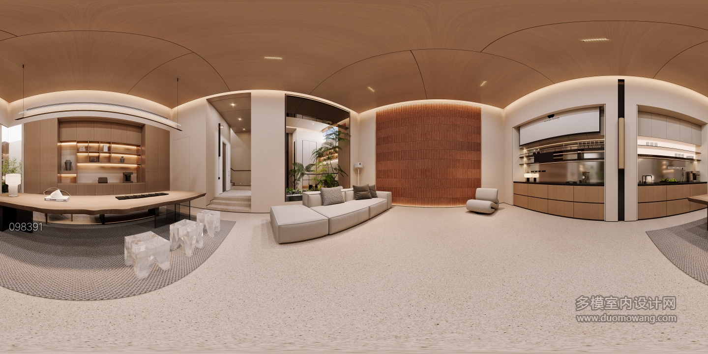 现代负一大厅全景