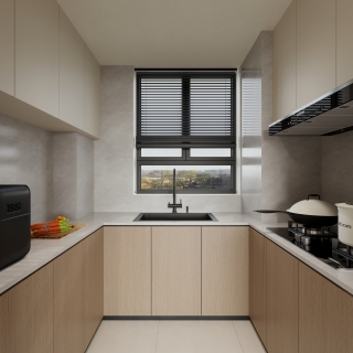 现代 厨房 单张