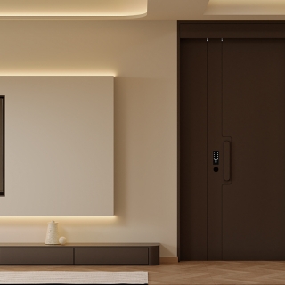 原木奶油风_电视背景墙