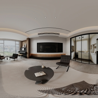 现代客餐厅全景