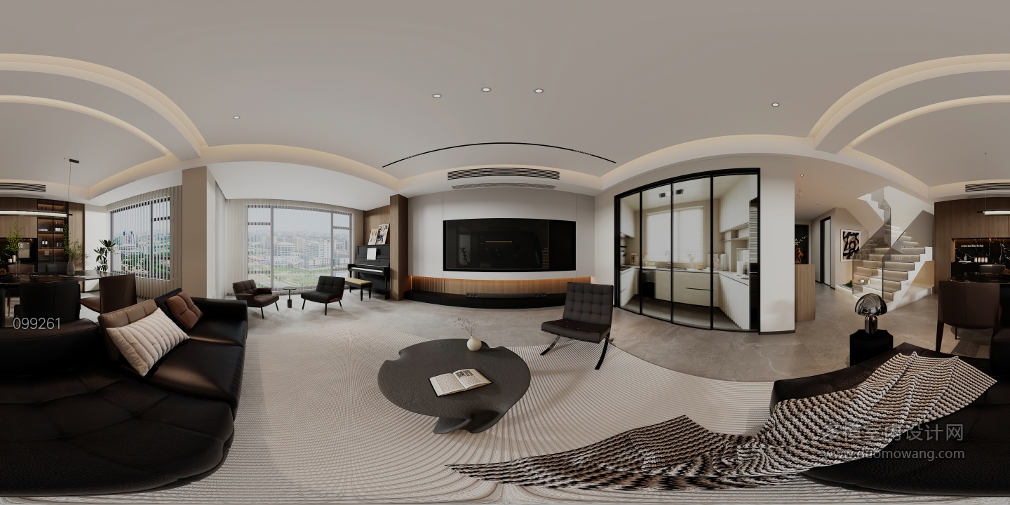 现代客餐厅全景