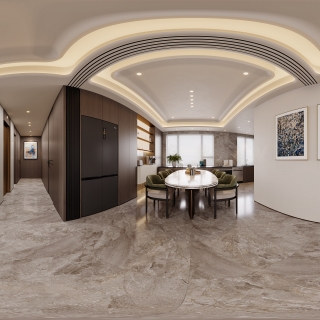 现代意式餐厅全景