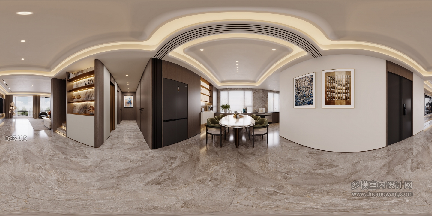 现代意式餐厅全景