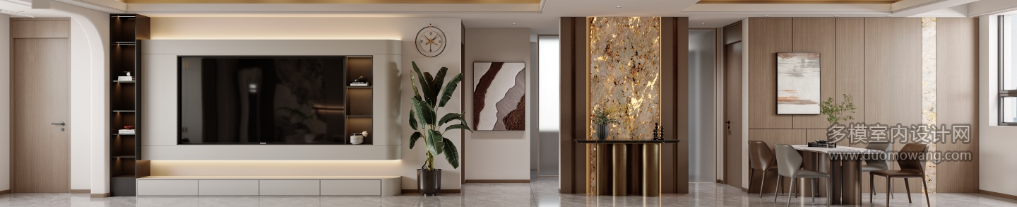 现代客餐厅_电视背景特写