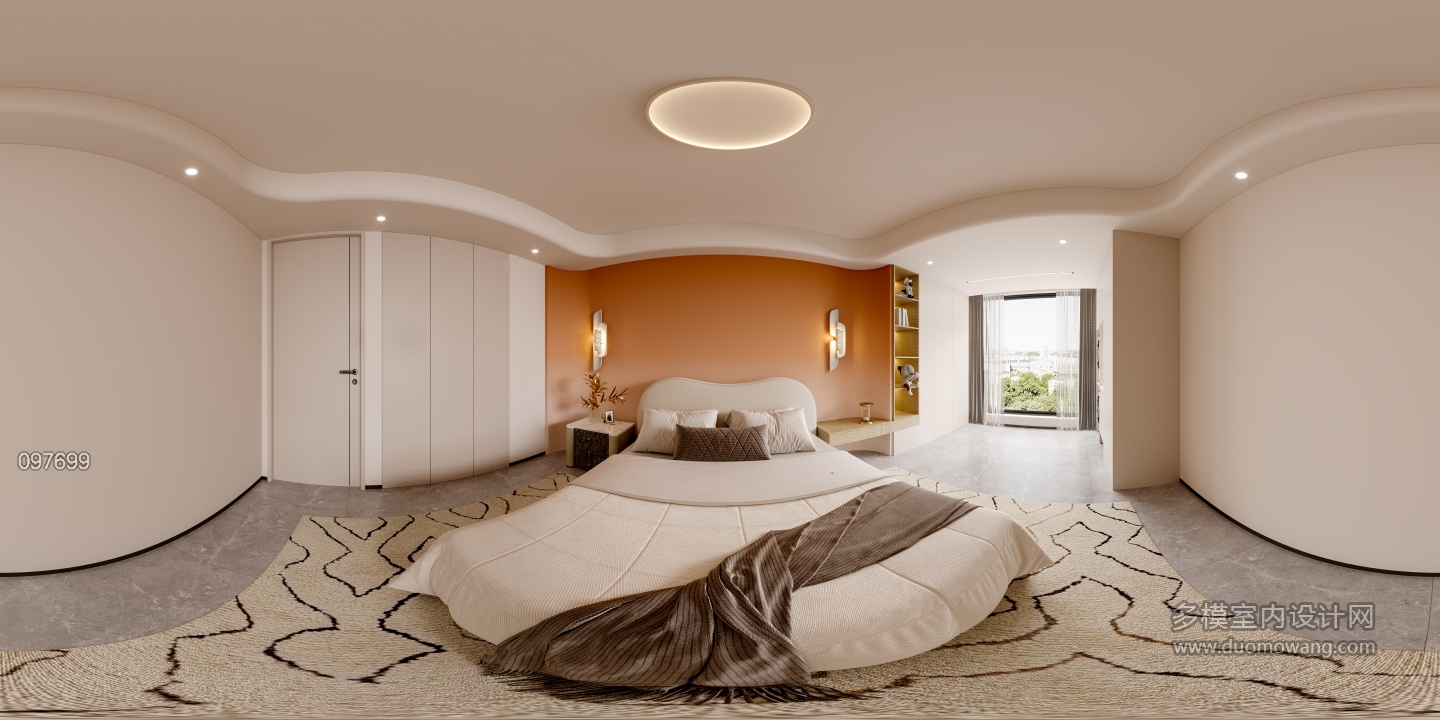 现代主卧全景