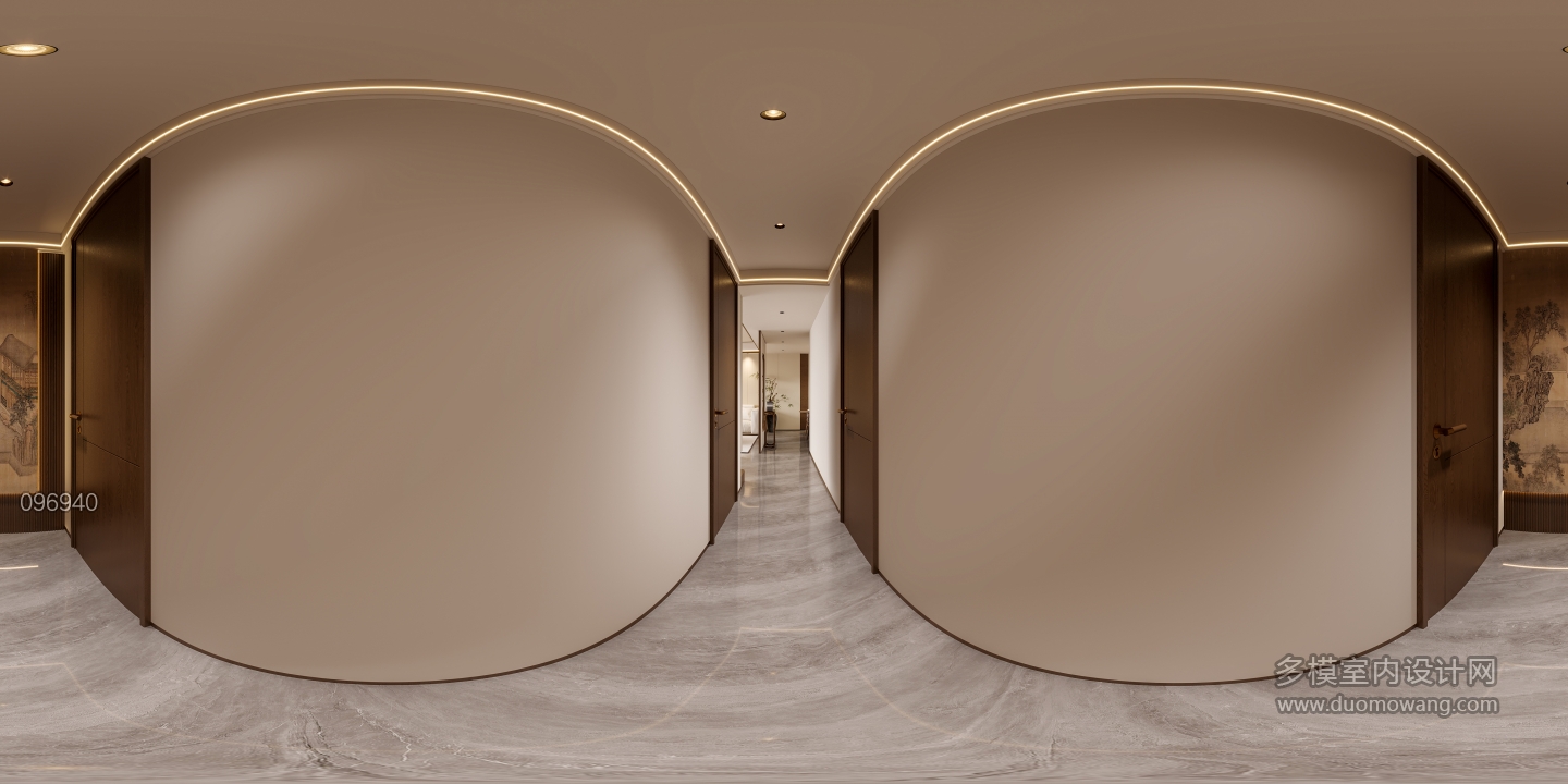 新中式过道全景