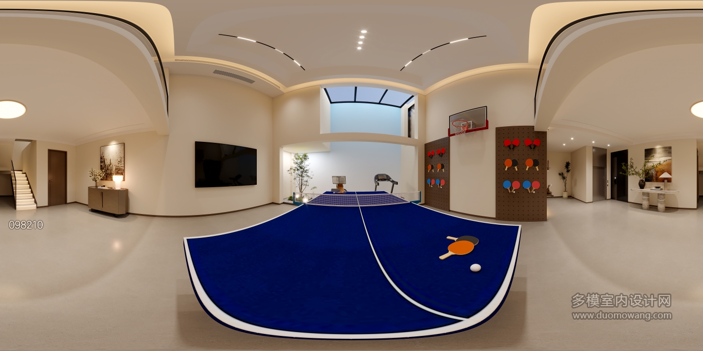 现代地下室全景