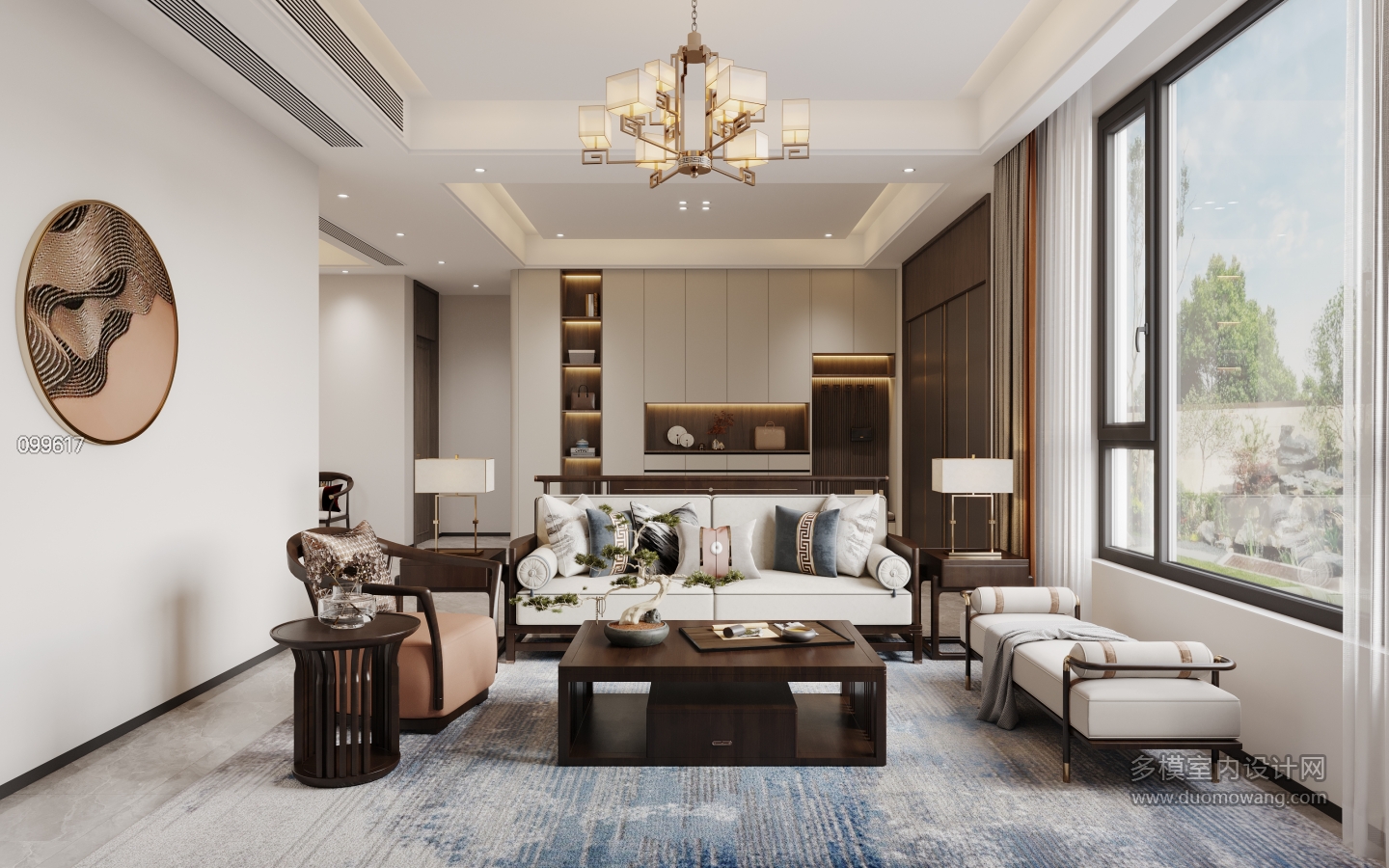 新中式客厅特写