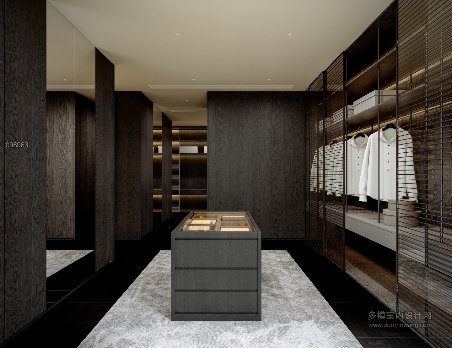 中古风别墅五层女衣帽间