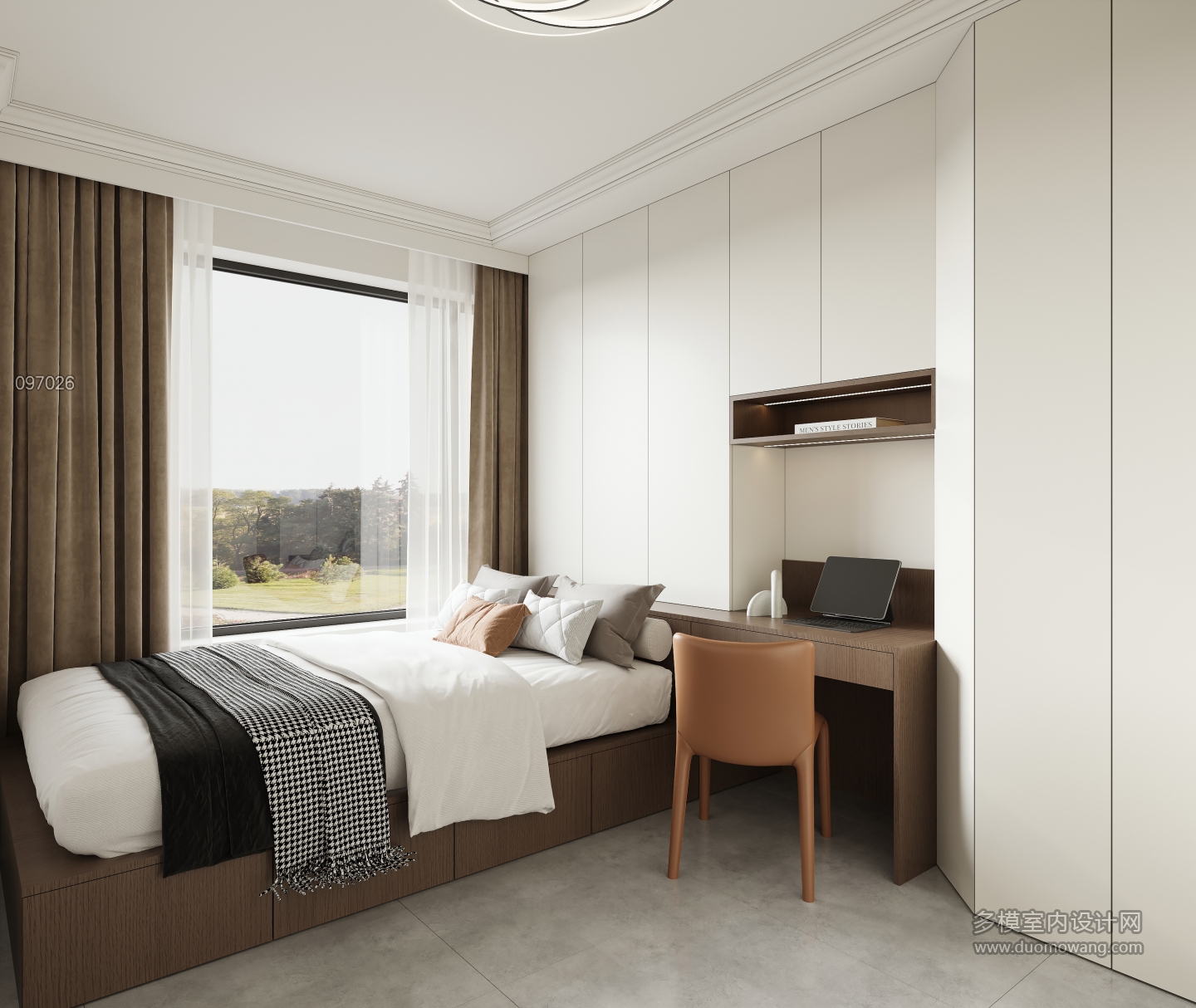 现代 卧室2 单张