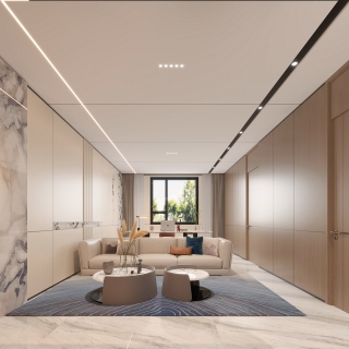 现代三层起居室