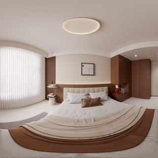 中古风卧室全景