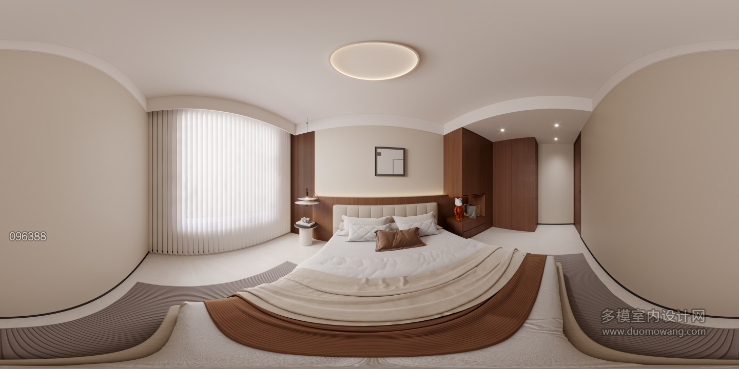 中古风卧室全景