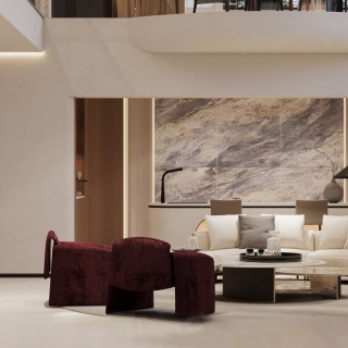 2现代地下室沙发面单张