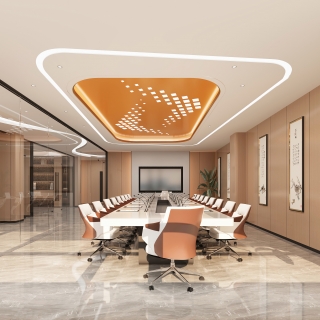 现代办公会议室静态