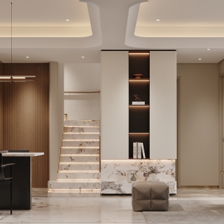 现代轻奢电视背景特写