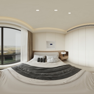 现代 主卧 全景