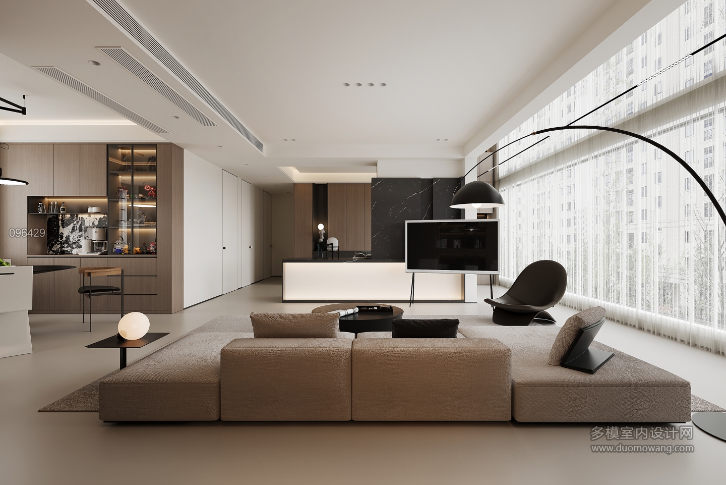 现代客厅单张二