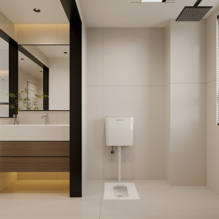 现代极简卫生间