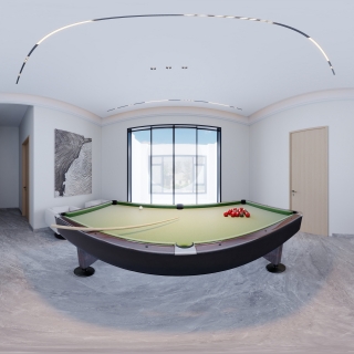 现代原木三楼客厅