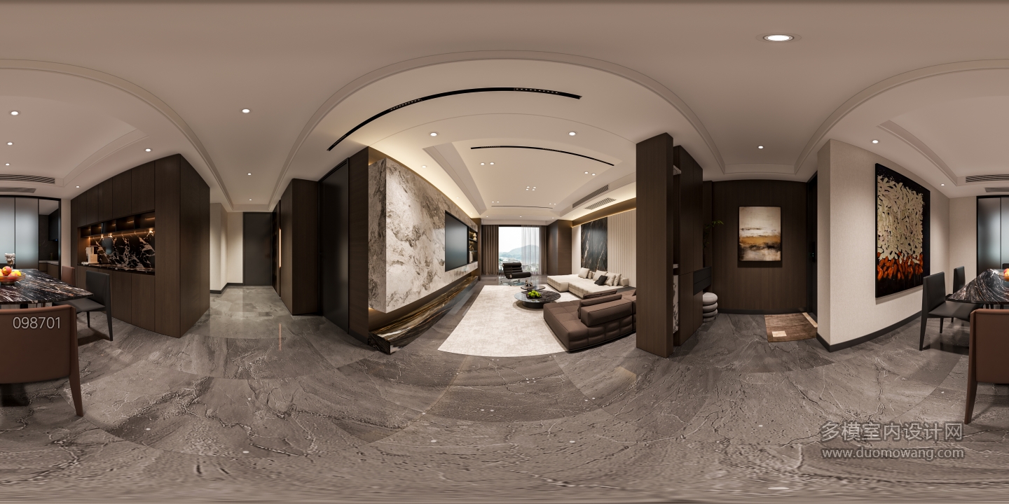 现代客餐厅全景