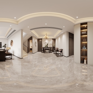 新中式客厅中堂