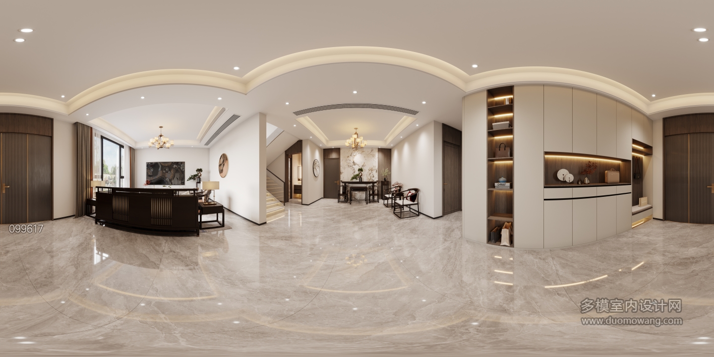 新中式客厅中堂