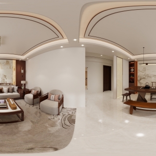 新中式二楼客厅