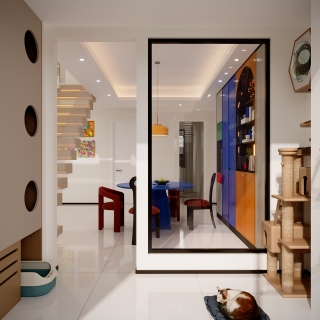 1楼猫爬区静态现代极简风格