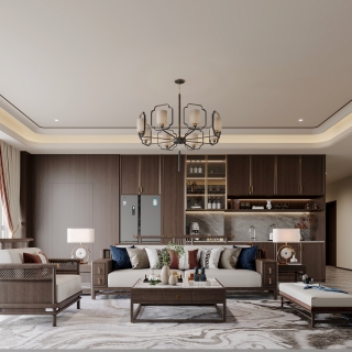 新中式套房客厅