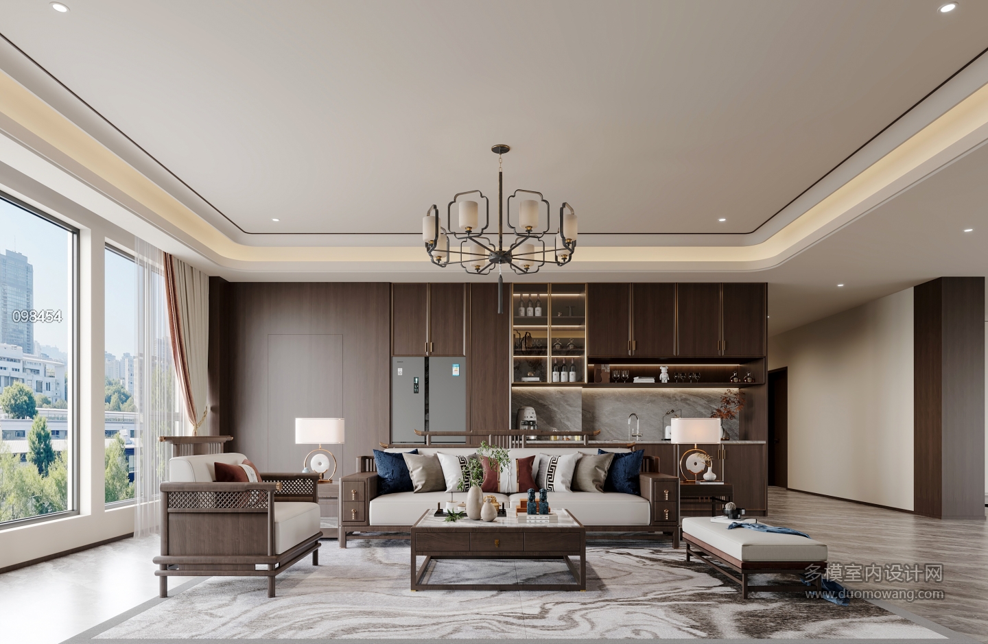 新中式套房客厅