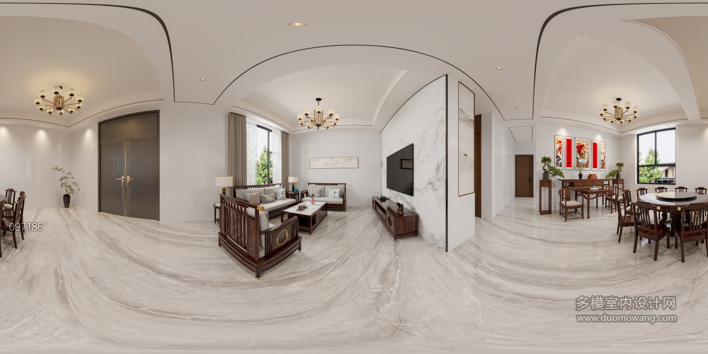 新中式客餐厅全景