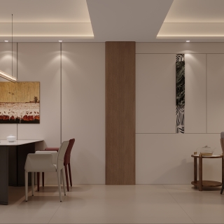 现代负一餐厅特写1