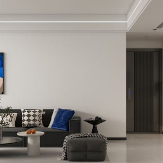 现代沙发墙特写