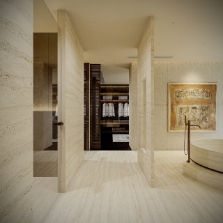 中古风别墅五层过道001