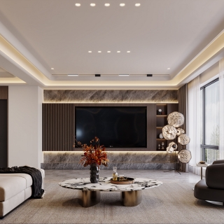 现代意式电视背景特写