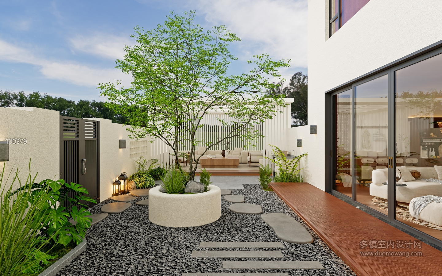 多彩一号3改414_一层花园002