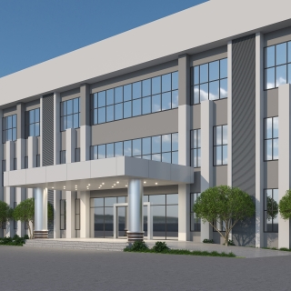 门头雨篷2无顶侧面