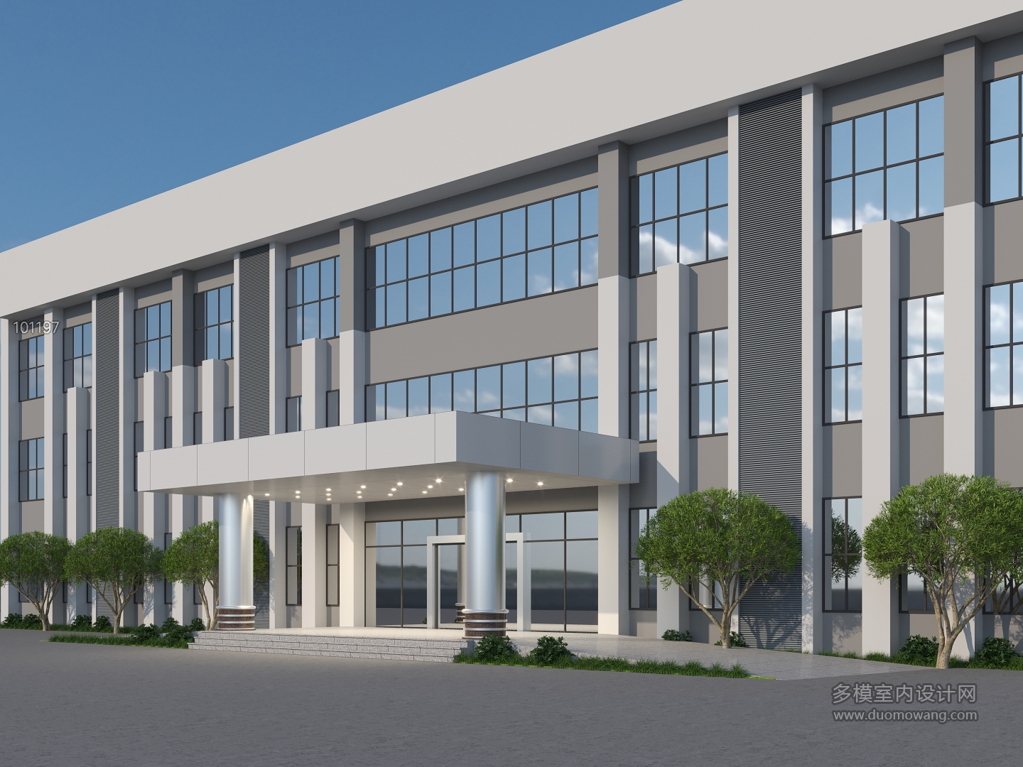 门头雨篷2无顶侧面