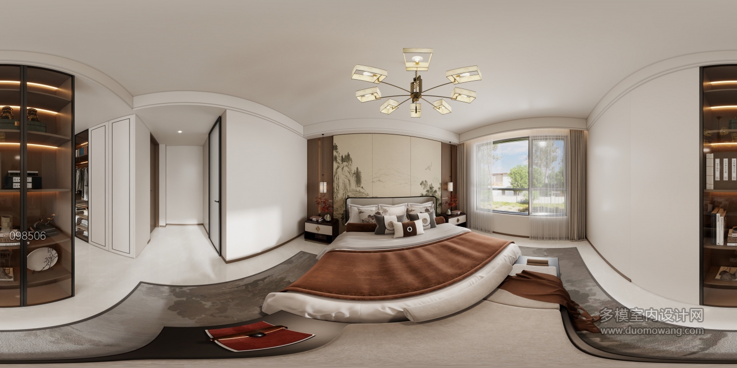 新中式二楼主卧