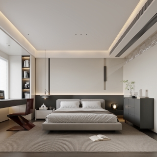 现代儿子卧室特写