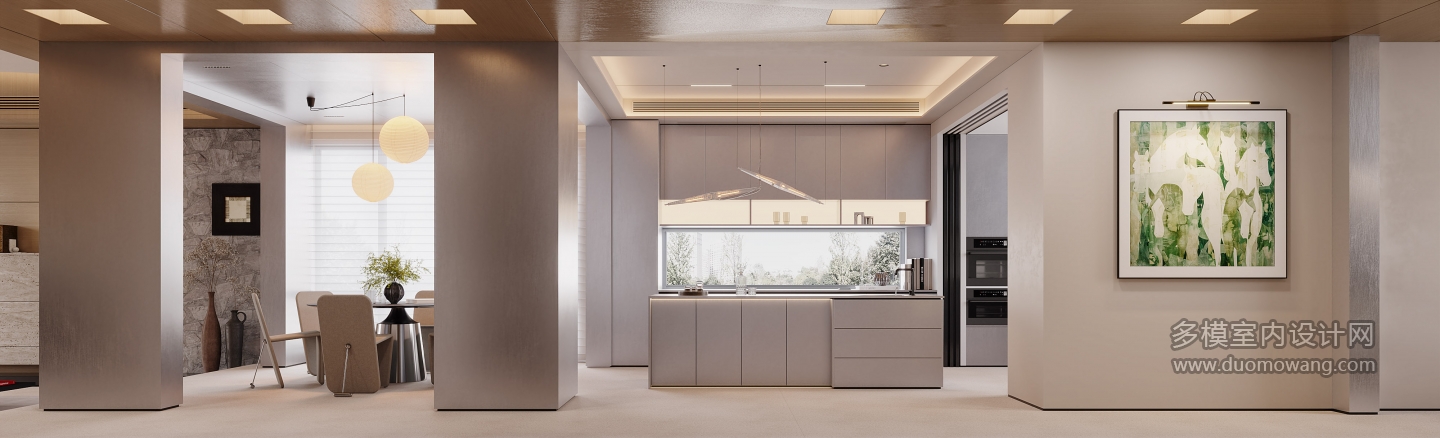 一层现代过廊特写